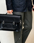 Handmade Leather Satchel - Black