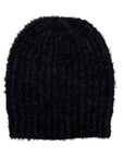 Plush Black Alpaca Beanie Hat