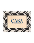 Black and White Marquetry Striped Photo Frame 7x5"