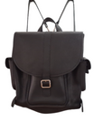 Men's Leather Tannery Backpack - Black