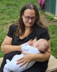 Black Cotton Breastfeeding Dress | Black Nursing Dress | MilkyMoon