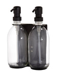 Black Double Wall Mounted Soap Dispensers