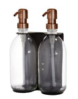 Black Double Wall Mounted Soap Dispensers