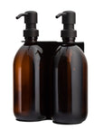 Black Double Wall Mounted Soap Dispensers