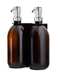 Black Double Wall Mounted Soap Dispensers