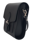 Handmade Leather Festival Phone Bag - Black
