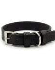 Black Leather Dog Collar