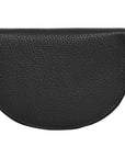 Black Leather Zip Around Half Moon Purse Brix and Bailey Ethical Bag Brand