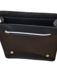 Soft Tannery Leather Messenger - Black