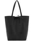 Black Pebbled Leather Tote Shopper - Brix + Bailey