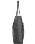Black Pebbled Leather Tote Shopper - Brix + Bailey