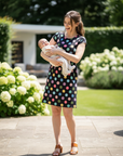 Shona Spot Breastfeeding Dress | Knee Length Nursing Dress