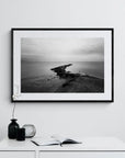 DISCOVER THE SERENITY OF DIAFANI: A CAPTIVATING BLACK AND WHITE LANDSCAPE PRINT by George Tatakis at brixbailey.com