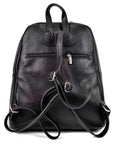 Black Small Pebbled Leather Backpack - Brix + Bailey