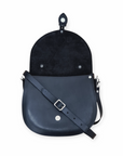 Handmade Tannery Leather Saddle Bag - Black