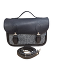 Midi Tannery & Tweed Satchel - Black