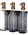 Black Triple Wall Mounted Soap Dispenser
