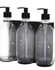 Black Triple Wall Mounted Soap Dispenser-13