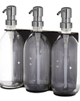 Black Triple Wall Mounted Soap Dispenser-11