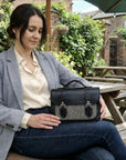Midi Tannery & Tweed Satchel - Black