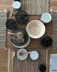 Black & White Ceramic Serving Bowl Set of 3