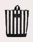 Velvet Stripe Backpack, Waterproof Black & White