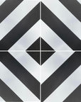 Black stripe porcelain tile, luxury durable anti-slip chevron pattern for indoor outdoor use by Maria Starling Design at brixbailey.com