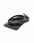 Black Leather Phone Crossbody Bag