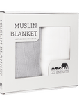 Muslin Collection Grey and White Blankets and Squares Set