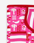 Premium organic cotton baby blanket, soft pink garden print, reversible, cozy and stylish, perfect for sleeping and cuddling by Toby Tiger at brixbailey.com