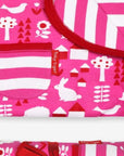 Premium organic cotton baby blanket, soft pink garden print, reversible luxury blanket, stylish and cozy, perfect newborn gift by Toby Tiger at brixbailey.com