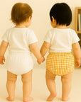 duo bloomers gaze coton bio blanc vichy