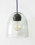 Blown Glass Lamp with Terracotta Socket Cover