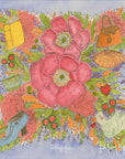 Blue Floral Dreams Silk Scarf