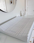 Anti-Roll Wedge Changing Mat - Baby Blue Gingham