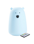 Big Bear Silicone Night Light with Remote Blue