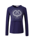 Blue Heart Breastfeeding Top