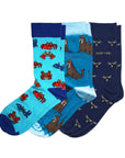 Blue Lover 3 Bamboo Sock Set
