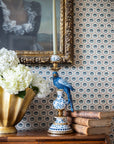 Blue Parrot Decorative Tall Candle Holder- 40 Cm Right