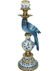 Blue Parrot Decorative Tall Candle Holder- 40 Cm Right