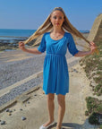 Petite Blue Dress with Pockets | Flattering Fit | UK Petite Women’s Dress