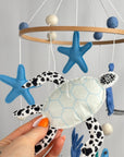Blue Sea Cot Mobile Handcrafted Nursery Decor