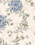soft blue floral wallpaper with a gentle pattern for a comforting nursery or bedroom
