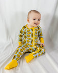NIXX BABY Buttery Soft Bamboo Zip Onesie Sleeper with Fold Over Hands & Feet - Perfect for Lounging & Play by NIXX BABY at brixbailey.com