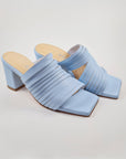 Handmade Strappy Leather Sandals in Light Blue