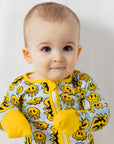 NIXX BABY Buttery Soft Bamboo Zip Onesie Sleeper with Fold Over Hands & Feet - Perfect for Lounging & Play by NIXX BABY at brixbailey.com