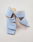 Handmade Strappy Leather Sandals in Light Blue