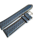 Blue And Orange Leather Rally Watch Strap
