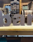 BAR Metal Letters Sign