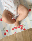 Anti-Roll Wedge Baby Changing Mat - Cherry Stripe